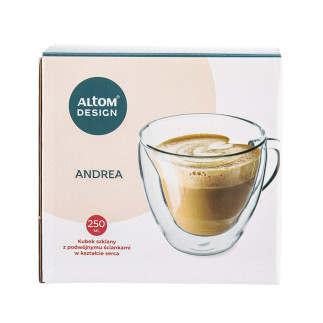 Szklanka termiczna do kawy Andrea z sercem 250 ml