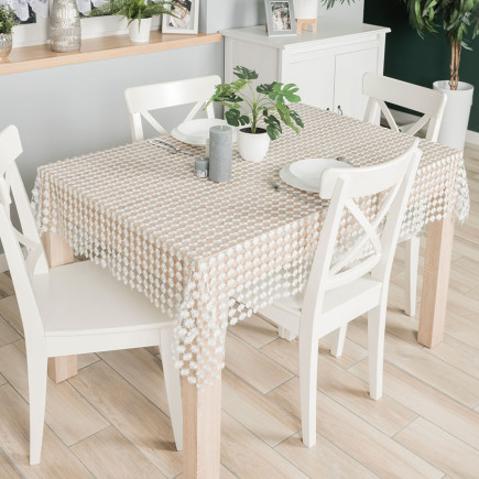 Lumina Obrus Gipiur 140x180cm Jasny Szary z Lurexem EAN: 5907693283480