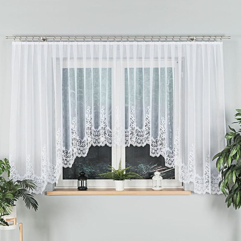 Berenika firanka żakardowa gotowa 530x160cm kolor 001 biały EAN: 5907693229976