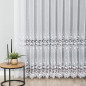 Firanka z aplikacją, wzór pasowy 250cm, kolor biały 001, EAN: 5907693262744