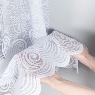 Kinga firanka żakardowa gotowa, szerokość 500 x wysokość 160cm, kolor 001 biały