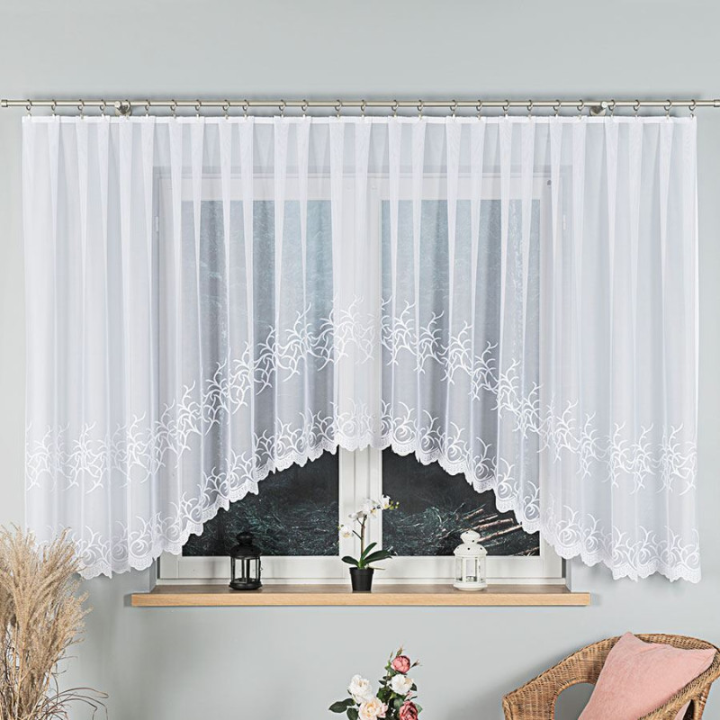 Bakaro Firanka Żakardowa Gotowa Biała 520x160cm, EAN: 5907693233935