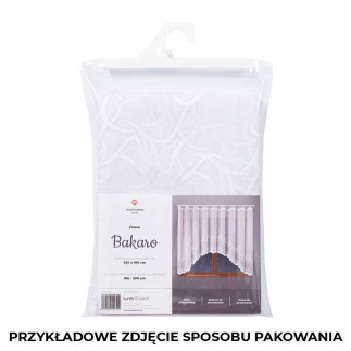 Bakaro firanka żakardowa gotowa, szerokość 520 x wysokość 160cm, kolor 001 biały
