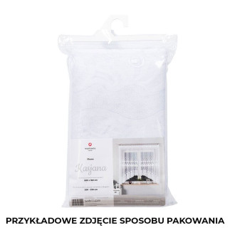Kasjana firanka żakardowa gotowa, szerokość 540 x wysokość 160cm, kolor 001 biały