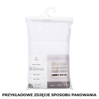 Wiktoria firanka żakardowa gotowa, szerokość 500 x wysokość 160cm, kolor 001 biały