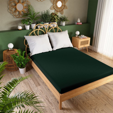 Dreamy Premium Prześcieradło Frotte z Gumką 220x200cm Ciemny Zielony Butelkowy EAN: 5907693250710