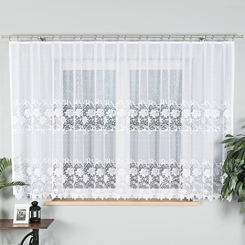 Demetria firanka żakardowa gotowa 400x160cm kolor biały EAN: 5907693217362