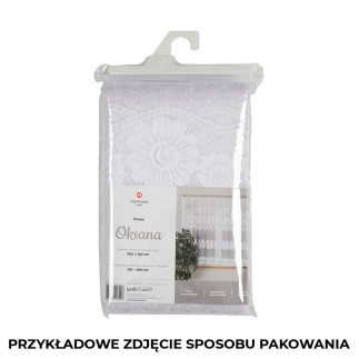 Oksana firanka żakardowa gotowa, szerokość 400 x wysokość 160cm, kolor 001 biały