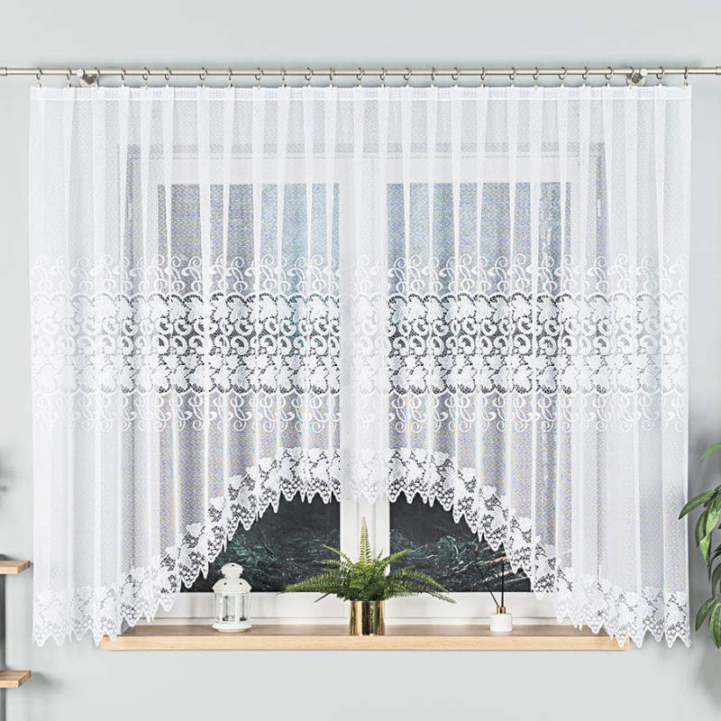 Hernani firanka żakardowa gotowa 410x160cm kolor biały EAN: 5907693215801 Hernani firanka żakardowa gotowa 410x160cm kolor biały EAN: 5907693215801