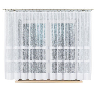 Wiktoria firanka żakardowa gotowa na prosto, szerokość 410 x wysokość 160cm, kolor 001 biały