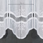 Zazdrostka haftowana panelowa ze wzorem na samym dole, wysokość 90cm, kolor 001 biały
