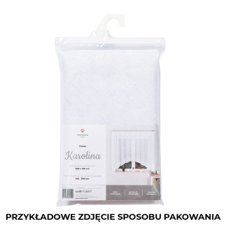 Karolina firanka żakardowa gotowa, szerokość 400 x wysokość 150cm, kolor 001 biały
