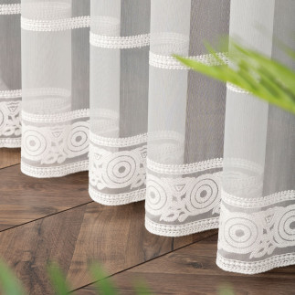 Linus firanka haftowana, wysokość 300cm, kolor 001 offwhite z błyskiem