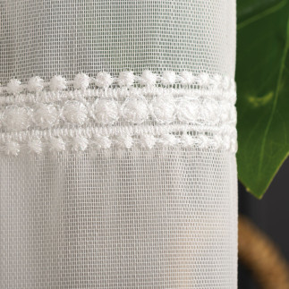 Linus firanka haftowana, wysokość 300cm, kolor 001 offwhite z błyskiem