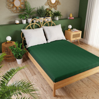 Dreamy Premium Prześcieradło Jersey z Gumką 160x200 cm Ciemnozielone EAN: 5907693238718