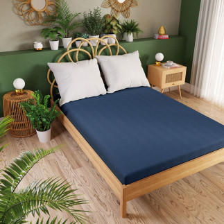Dreamy Premium Prześcieradło Jersey z Gumką 160x200cm Granatowe 007 EAN: 5907693238770