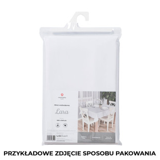 Obrus wodoodporny Lara, fi 160cm, kolor biały - EAN: 5907693243576