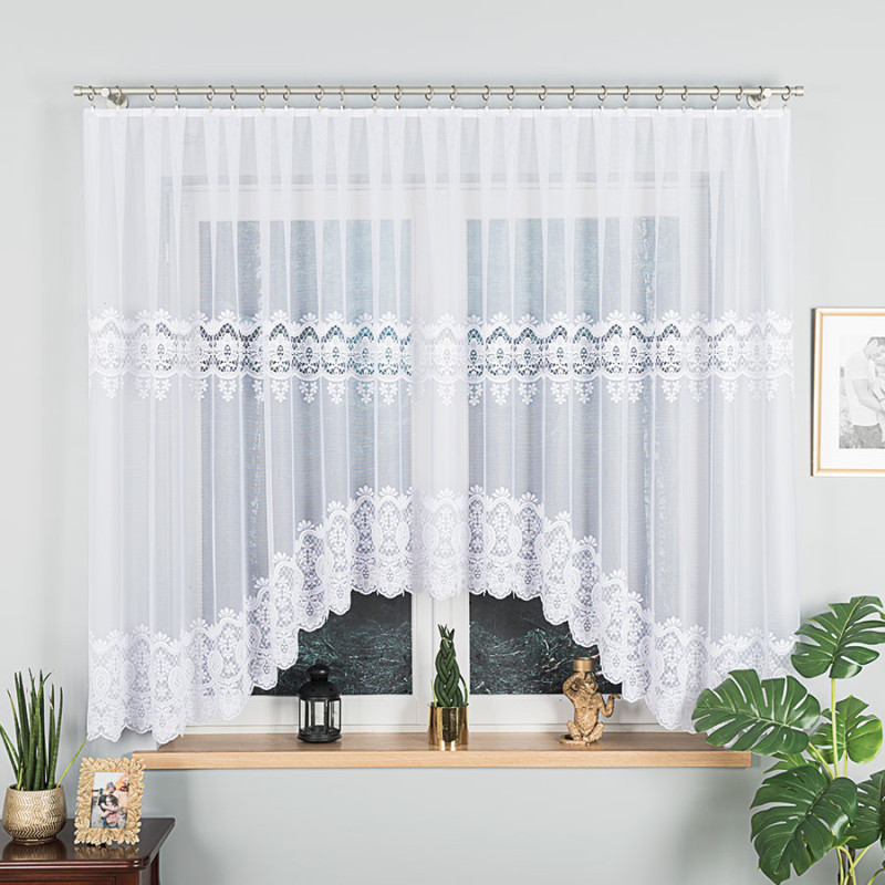 Firanka żakardowa Daria, biała 400x160cm, EAN: 5907693246843