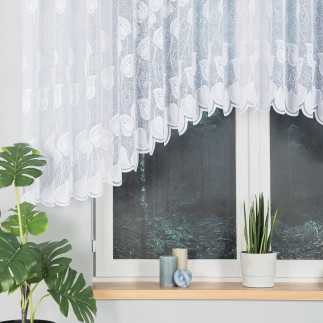 Firanka żakardowa Nora gotowa 400x130cm, kolor biały 001 - EAN: 5907693248397