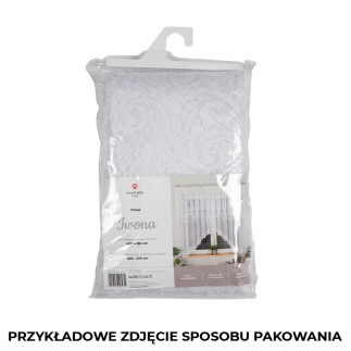 Iwona firanka żakardowa gotowa, szerokość 400 x wysokość 160cm, kolor 001 biały