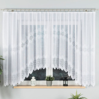 Violetta firanka żakardowa gotowa, szerokość 400 x wysokość 160cm, kolor 001 biały