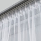 Firanka haftowana pasowa z ołowianką 280cm biała szaro-srebrna EAN: 5907693228344
