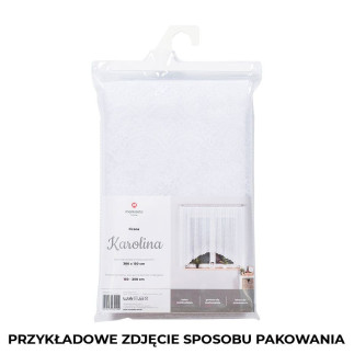 Karolina firanka żakardowa gotowa, szerokość 350 x wysokość 170cm, kolor 001 biały