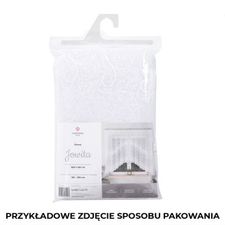Emilia firanka żakardowa gotowa fala, szerokość 340 x wysokość 180cm, kolor 001 biały