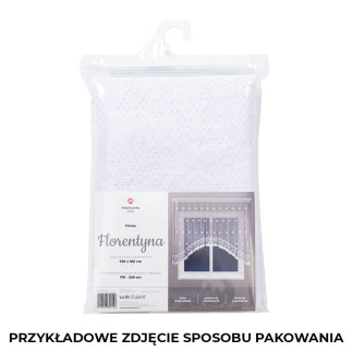 Florentyna firanka żakardowa gotowa, szerokość 330 x wysokość 160cm, kolor 001 biały