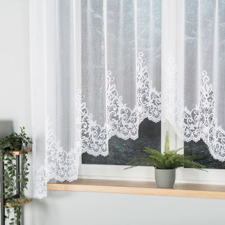 Berenika firanka żakardowa gotowa, szerokość 330 x wysokość 170cm, kolor 001 biały