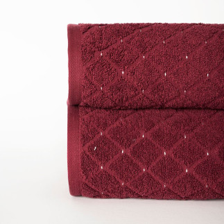 Oliwier ręcznik, 70x140cm, kolor 009 ciemno czerwony  burgundowy