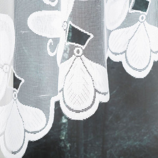 Teodora firanka żakardowa gotowa, szerokość 300 x wysokość 140cm, kolor 001 biały