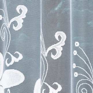 Teodora firanka żakardowa gotowa, szerokość 300 x wysokość 140cm, kolor 001 biały