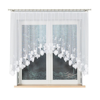 Teodora firanka żakardowa gotowa, szerokość 300 x wysokość 140cm, kolor 001 biały