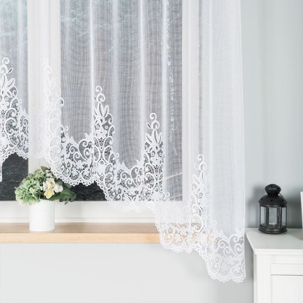 Berenika firanka żakardowa gotowa 300x180cm kolor biały EAN: 5907693215788