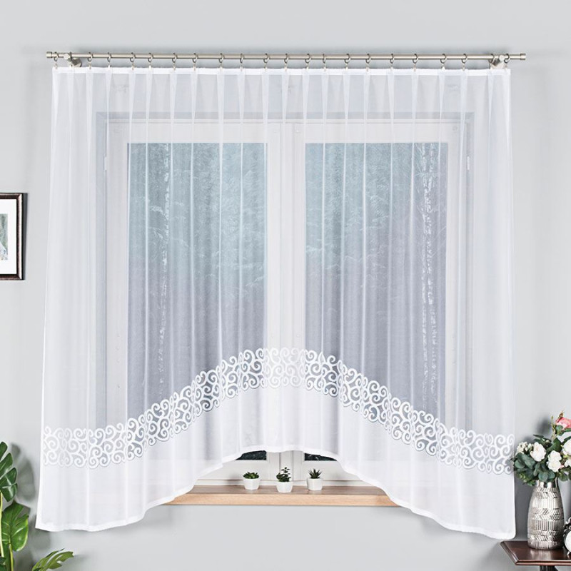 Firanka żakardowa Daniel gotowa 300x170 cm, kolor biały 001, EAN: 5907693235199