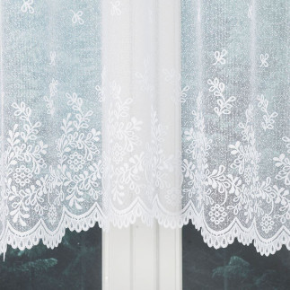 Karolina firanka żakardowa gotowa, szerokość 300 x wysokość 120cm, kolor 001 biały