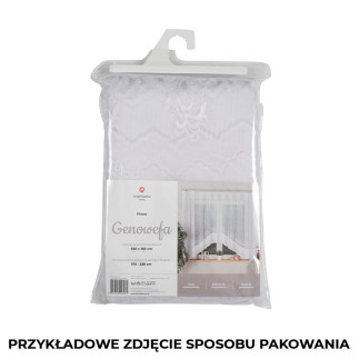 Genowefa firanka żakardowa gotowa, szerokość 400 x wysokość 120cm, kolor 001 biały