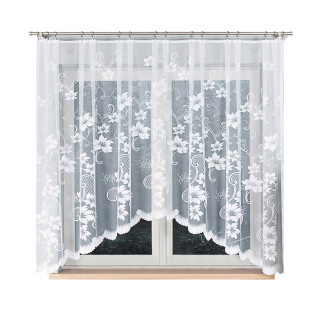 Arleta firanka żakardowa gotowa, szerokość 310 x wysokość 160cm, kolor 001 biały