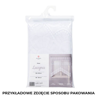 Lucyna firanka żakardowa gotowa, szerokość 310 x wysokość 160cm, kolor 001 biały