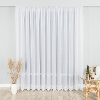 Firanka Haftowana Pasowa 280cm Biała EAN: 5907693228306