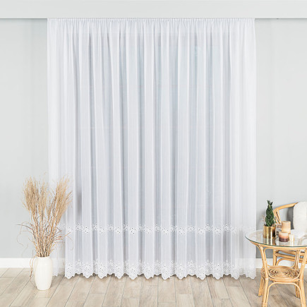 Firanka Haftowana Pasowa 280cm Biała EAN: 5907693228306
