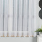 Firanka haftowana pasowa 160cm, biało-srebrna, EAN: 5907693257863