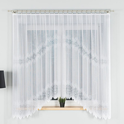 Violetta firanka żakardowa gotowa, szerokość 300 x wysokość 180cm, kolor 001 biały