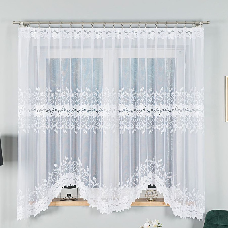 Firanka żakardowa Bastia gotowa 300x180cm kolor biały - EAN 5907693230828