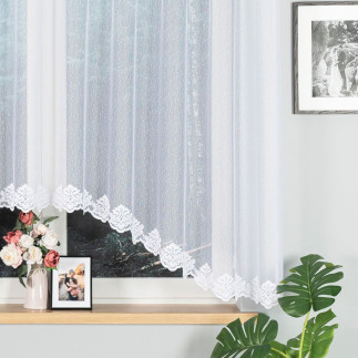 Żaklina firanka żakardowa gotowa, szerokość 300 x wysokość 160cm, kolor 001 biały