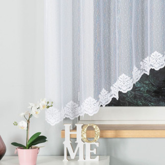 Żaklina firanka żakardowa gotowa, szerokość 300 x wysokość 160cm, kolor 001 biały