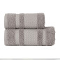 Lionel ręcznik, 70x140cm, kolor 006 ciemny szary ze srebrną bordiurą