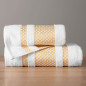 Lionel ręcznik, 70x140cm, kolor 302 biały ze złotą bordiurą