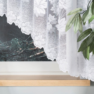 Bożena firanka żakardowa gotowa, szerokość 300 x wysokość 160cm, kolor 001 biały